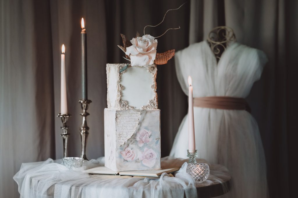 Wedding cake by The Whimsical Cakery